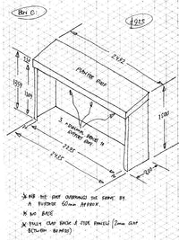 CUSTOM ORDER FOR BEN & VICKY - Bike Shelter with Green Roof Planter