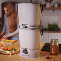 Organko bokashi compost bin for kitchen waste value pack. Indoor compost bins for kitchen food waste composting. Kitchen compost bins, bokashi bins