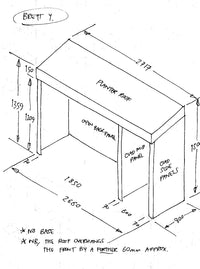 CUSTOM ORDER FOR BRETT Y - Bike & Bin Shelter with Green Roof