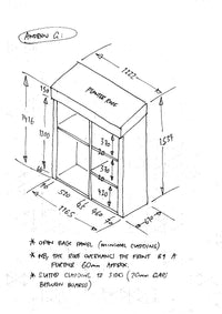 CUSTOM ORDER FOR ANDREW G - Bin & Recycling Store with Green Roof Planter