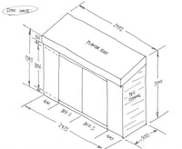 CUSTOM ORDER FOR DOMINIC WHITE - Bike Shed with Green Roof Planter