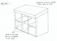 CUSTOM ORDER FOR BEN HUME - Triple Wheelie Bin Store with Green Roof Planter