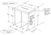 CUSTOM ORDER FOR ELEMENTAL ADVENTURES - Bin Store with Green Roof Planter