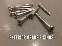 Exterior grade fixings with all Bluum Stores