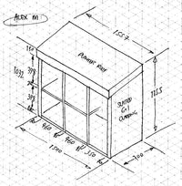 CUSTOM ORDER FOR ALEX M - Recycling & Food Waste Store with Green Roof Planter