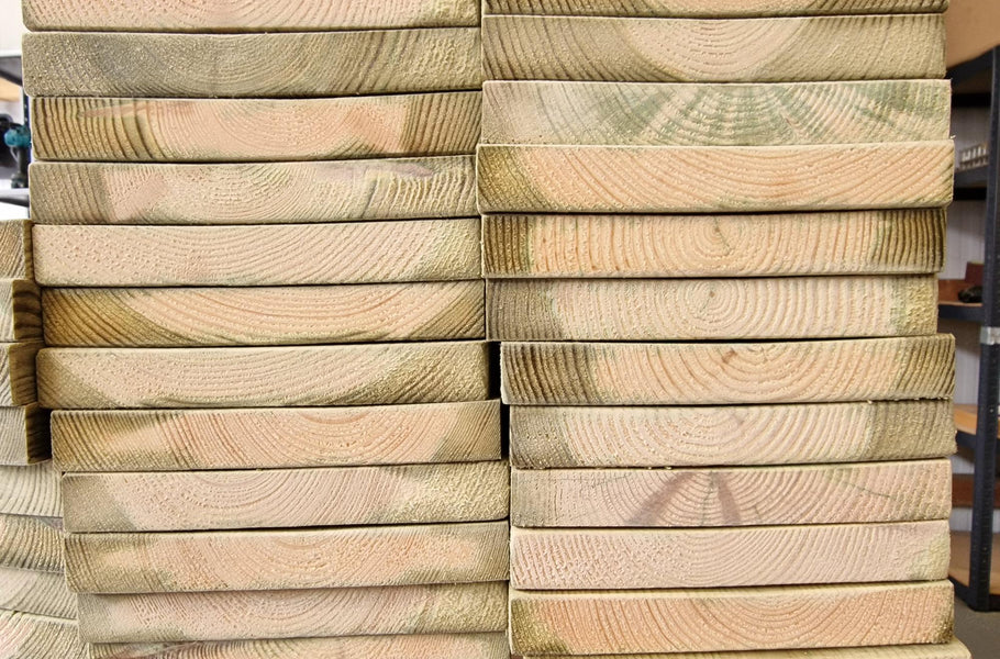 Sustainable timber, pressure treated redwood 