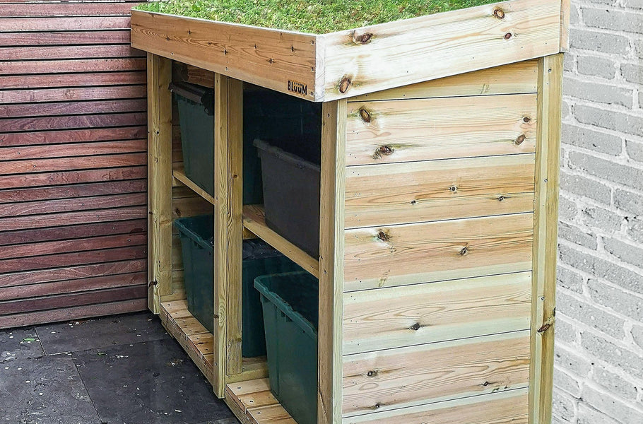 4 Box Recycling Store Green Roof | UK Made | Bluum