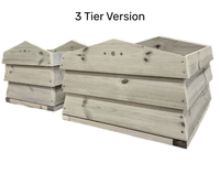 Beehive style tiered wooden garden planter, hand made in the UK. 3 tiered plant pot, container or planter. Cascading wooden garden planter 