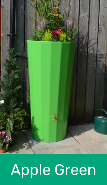 Metropolitan Water Butt with Planter in Apple Green