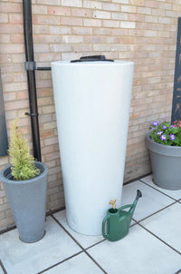 420 Litre Just Water Big City Water Butt in White Marble colour 