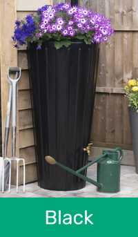 Cosmopolitan Water Butt with Planter in Black