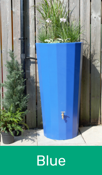 Metropolitan Water Butt with Planter in Blue
