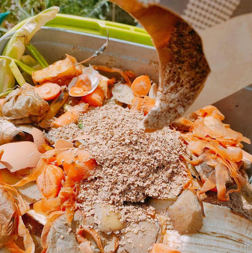 Bokashi active bran for home composting from kitchen waste