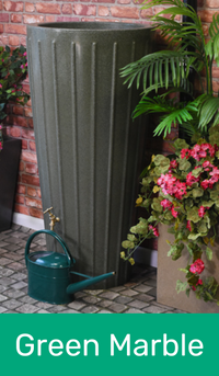 Cosmopolitan Water Butt with Planter in Green Marble