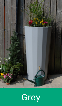 Metropolitan Water Butt with Planter in Grey