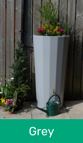 Metropolitan Water Butt with Planter in Grey