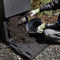 Removing compost from a HOTBIN composter (model shown is the 200L HOTBIN)