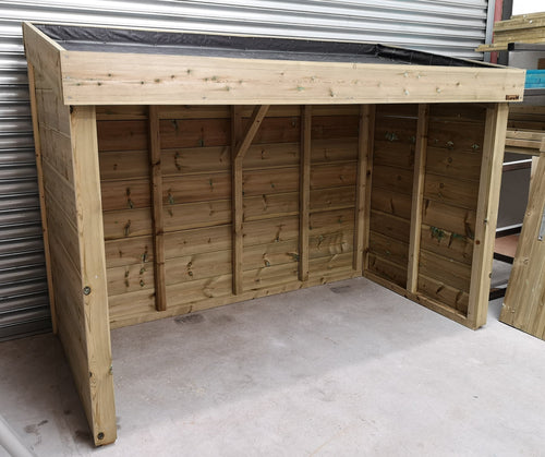 Bluum bike shelter with green roof planter for succulents, sedum, alpine plants