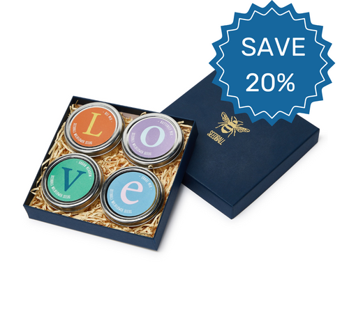 Save 20% on the LOVE gift set of wildflower seed balls. Wildflower gift set, premium gardening gift, luxury wildflower seeds, nature lover gift, special occasion gift, meaningful presents