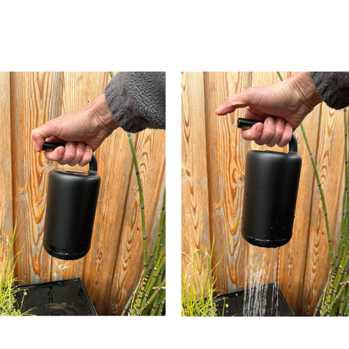 Little Dipper: thumb operated watering can / watering bell accessory for the Dipping Tanks, sustainable rainwater harvesting systems