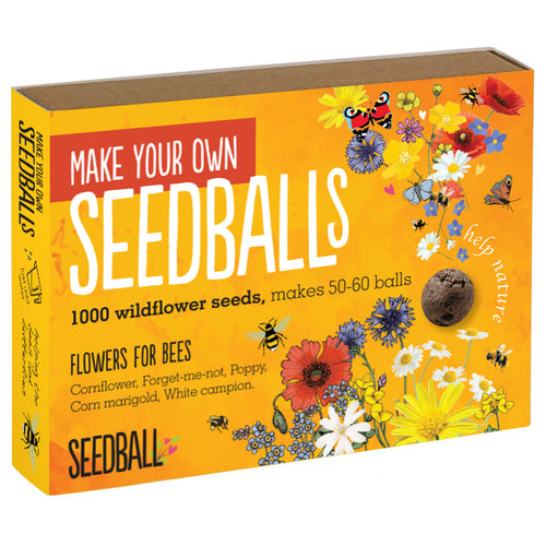 Make Your Own Seedballs Kit - flowers for bees. Wildflower seedballs, native wildflower seeds, British wildflowers, bulk seedballs, pollinator seeds, bee friendly seeds