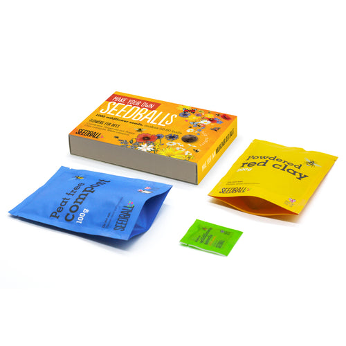 Make Your Own Seedballs Kit - flowers for bees. Wildflower seedballs, native wildflower seeds, British wildflowers, bulk seedballs, pollinator seeds, bee friendly seeds