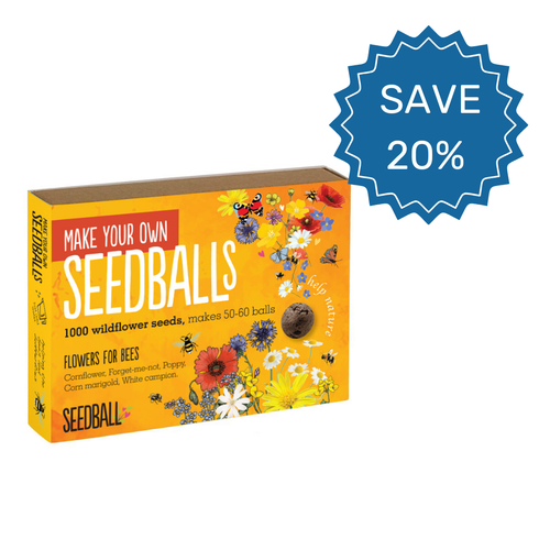 Make Your Own Seedballs Kit - flowers for bees. Wildflower seedballs, native wildflower seeds, British wildflowers, bulk seedballs, pollinator seeds, bee friendly seeds