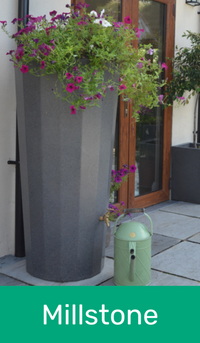 Metropolitan Water Butt with Planter in Millstone