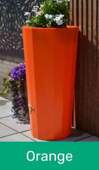 Metropolitan Water Butt with Planter in Orange