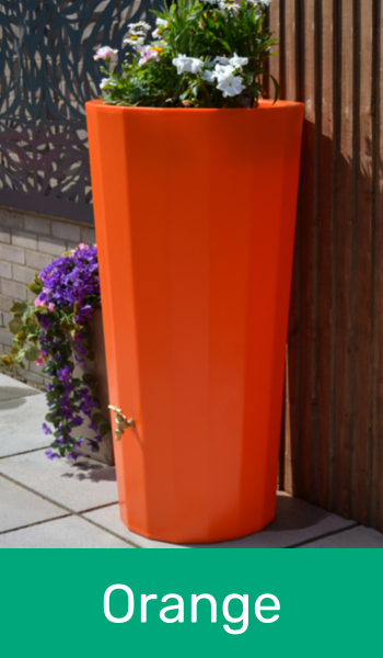 Metropolitan Water Butt with Planter in Orange
