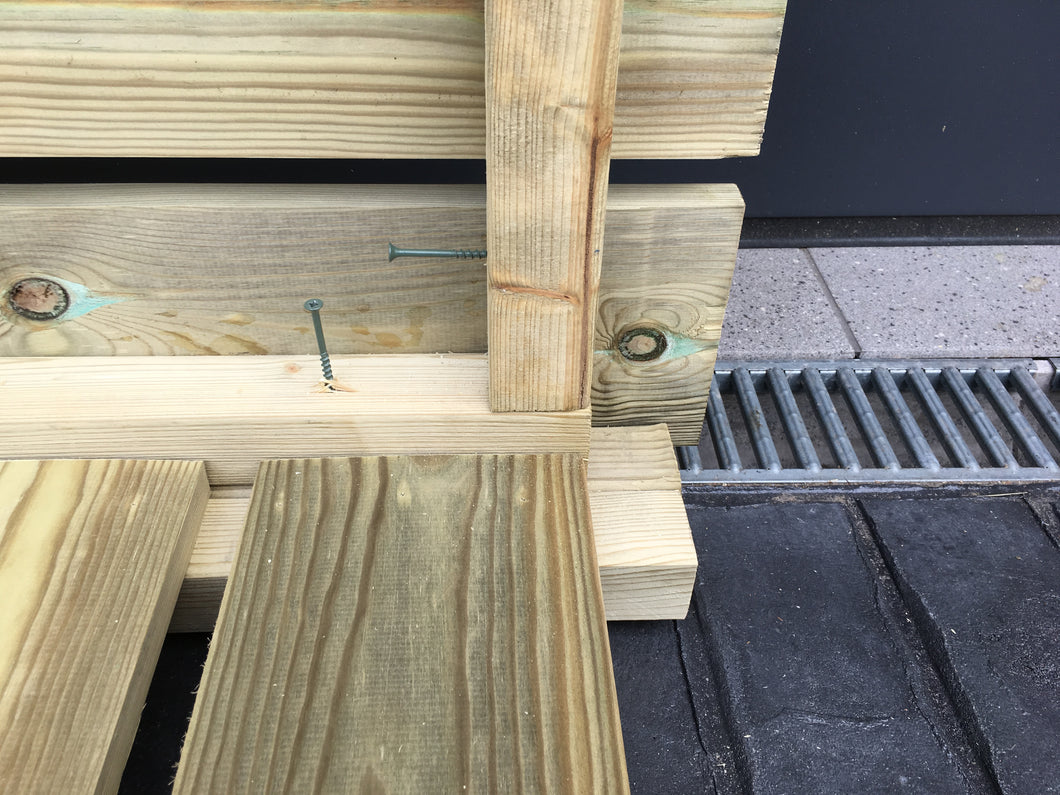 Assembling a Bluum garden storage unit: wheelie bin storage, recycling storage, bike storage, log storage