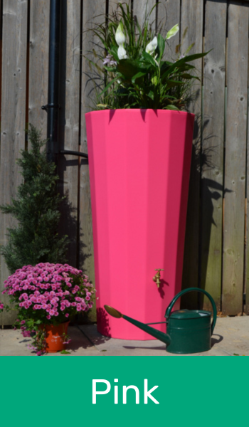 Metropolitan Water Butt with Planter in Pink