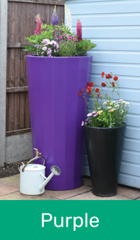 Metropolitan Water Butt with Planter in Purple