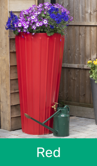 Cosmopolitan Water Butt with Planter in Red