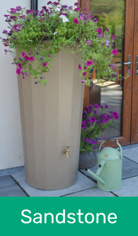 Metropolitan Water Butt with Planter in Sandstone