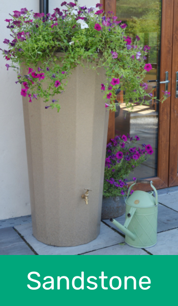 Metropolitan Water Butt with Planter in Sandstone