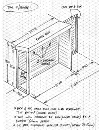 CUSTOM ORDER FOR TIM P - Bike & Bin Shelter with Green Roof Planter