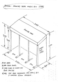 CUSTOM ORDER FOR NORMAN M - Triple Wheelie Bin Store with Green Roof Planter