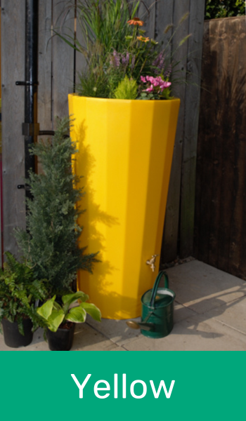 Metropolitan Water Butt with Planter in Yellow