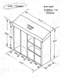 CUSTOM ORDER FOR CHRIS T - Bin & Recycling Shelter with Green Roof Planter