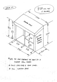 CUSTOM ORDER FOR LAURA P - Shelter with Green Roof