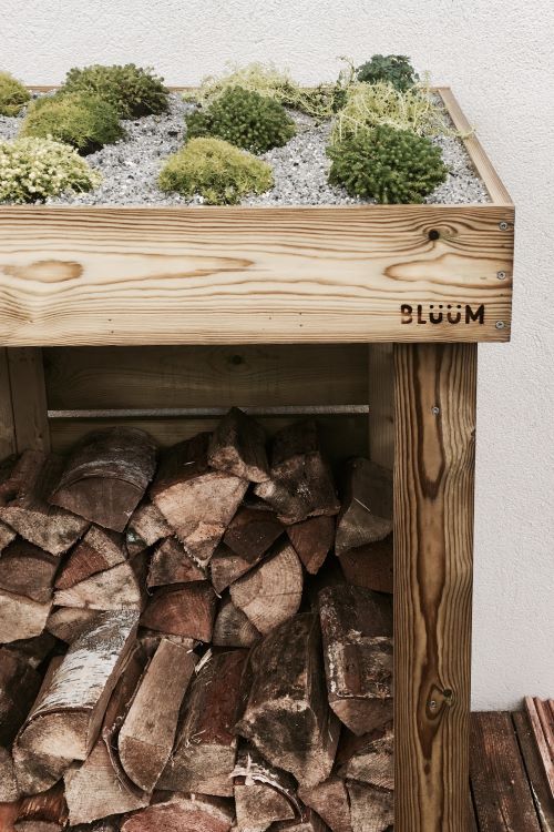 Log Storage with green roof