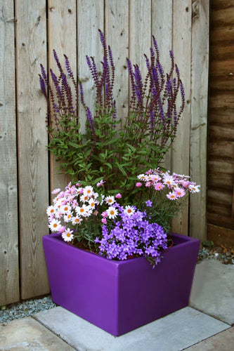 Meldreth Garden Planter - multiple colours available. Indoor outdoor planter. MDPE plastic plant pot. Contemporary garden planter, made in the UK