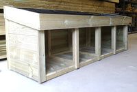 Four Recycling Box Store Unit for Garden Tidy Storage. Planting Area on the Roof 