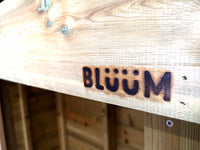 Hand made timber garden storage box with roof for sedum, succulents, alpines etc. 