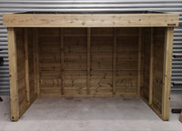 Bluum Stores cycle shed with living green roof planting area 