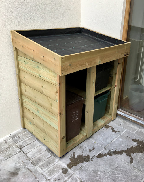 Recycling and food waste storage garden tidy
