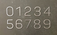 Stainless steel contemporary 90mm house numbers 