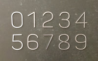 Modern Stainless Steel Contemporary Font House Numbers 90mm High