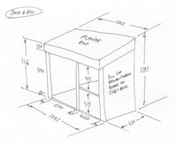 CUSTOM ORDER FOR JULIA & MO - Dustbin & Recycling Store with Green Roof Planter